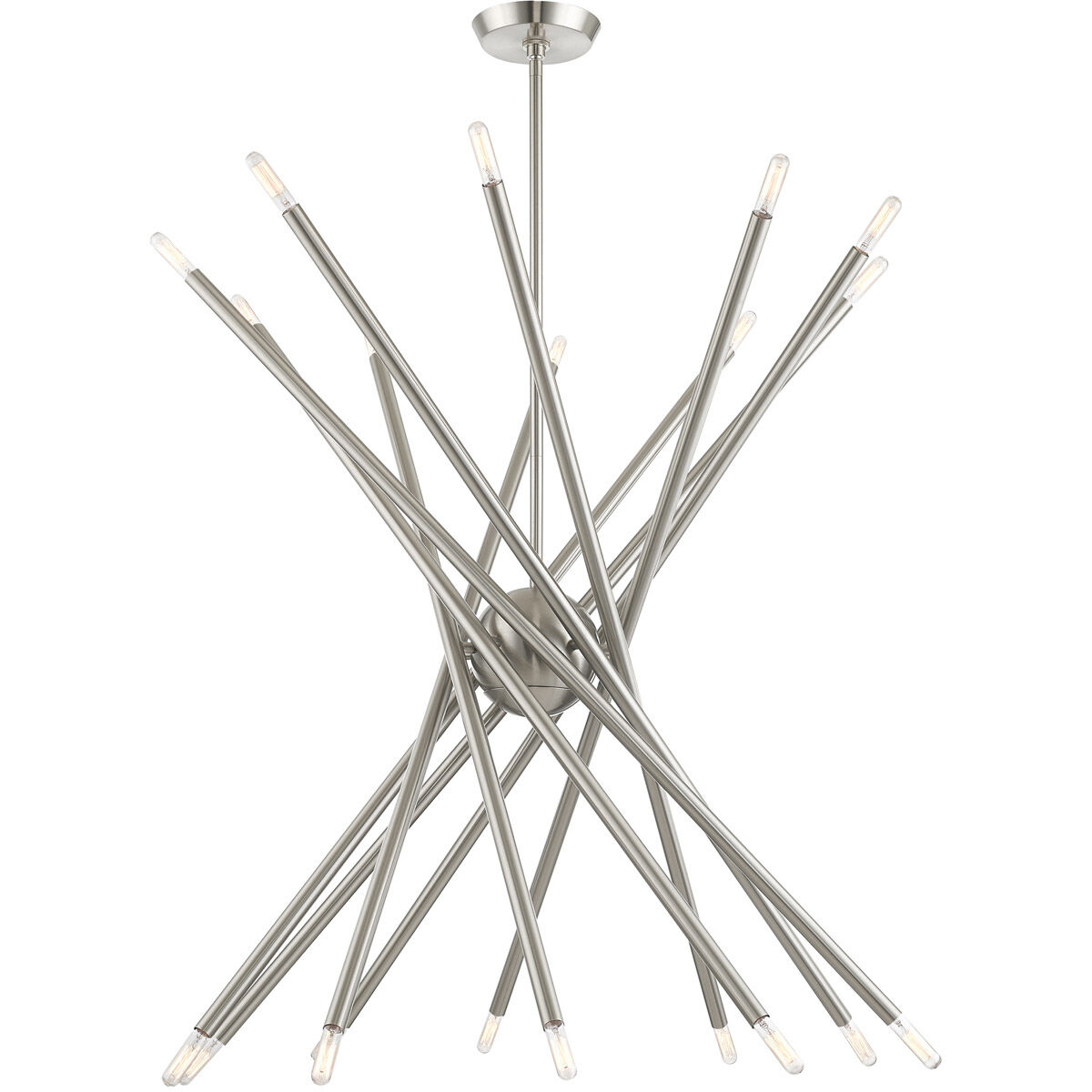 Soho 20 Light 38 inch Brushed Nickel Chandelier Ceiling Light