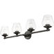 Willow 4 Light 35.5 inch Black Chrome Vanity Sconce Wall Light