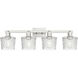 Arcadia Niagara 4 Light 33.5 inch Brushed Satin Nickel Bath Vanity Light Wall Light