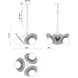 Alora Mood Plume 3 Light 22 inch Brushed Gold Chandelier Ceiling Light