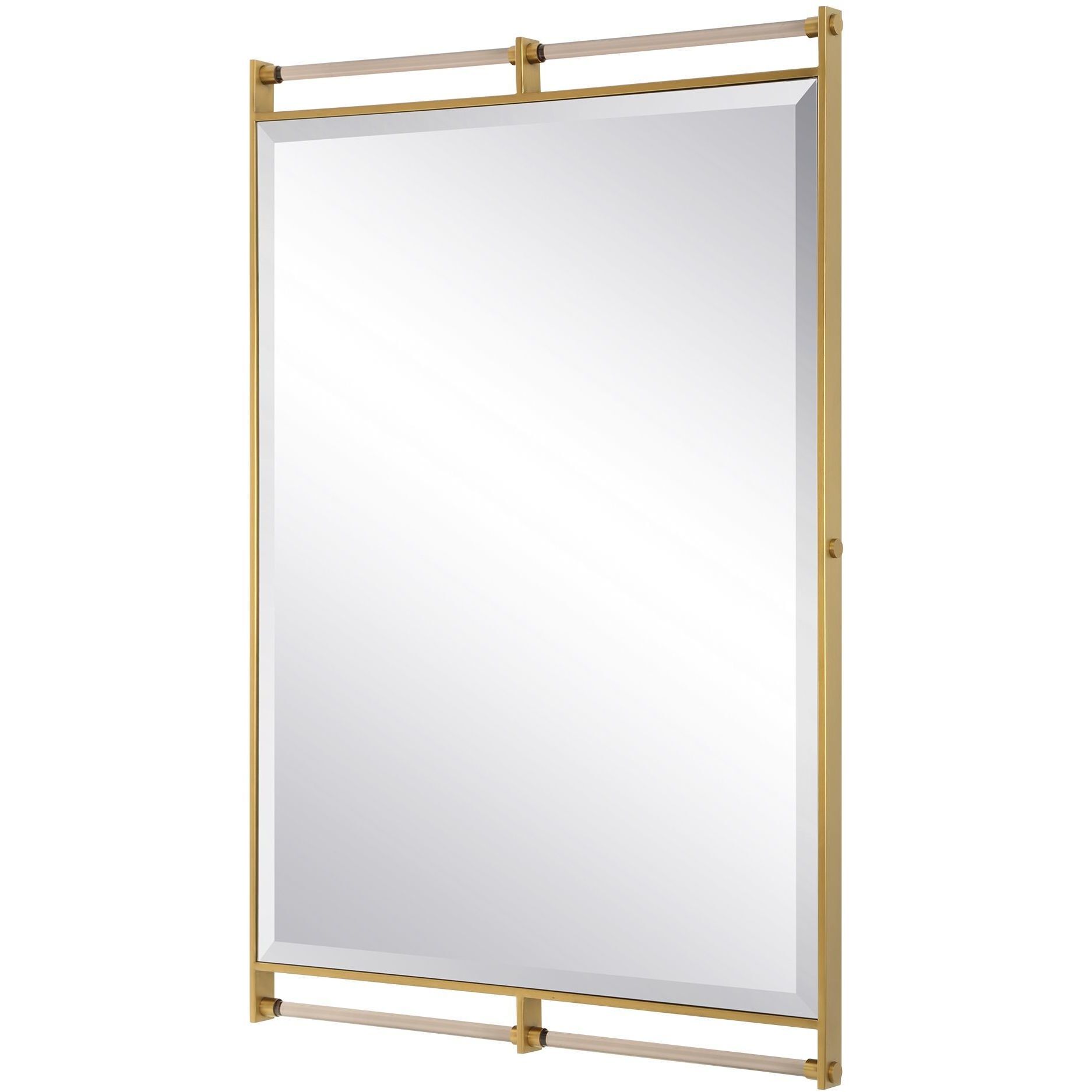 Ripoll 45.75 X 31.25 inch Antique Brass and Amber Acrylic Mirror