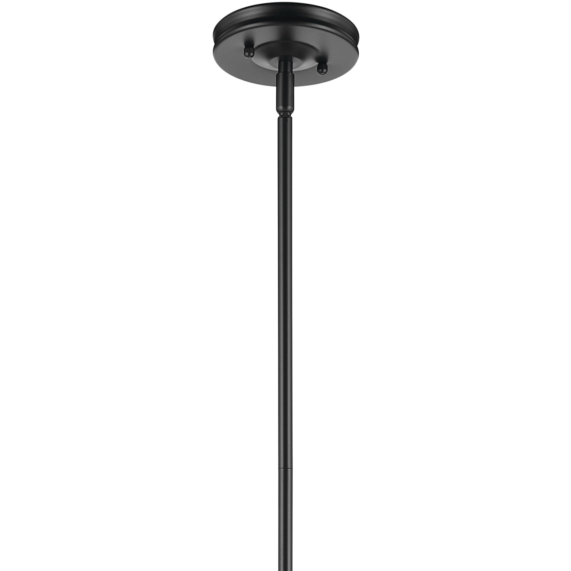 Laria 1 Light Black Pendant Ceiling Light in Clear