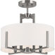 Malen LED 15.5 inch Classic Pewter Semi Flush Mount Ceiling Light