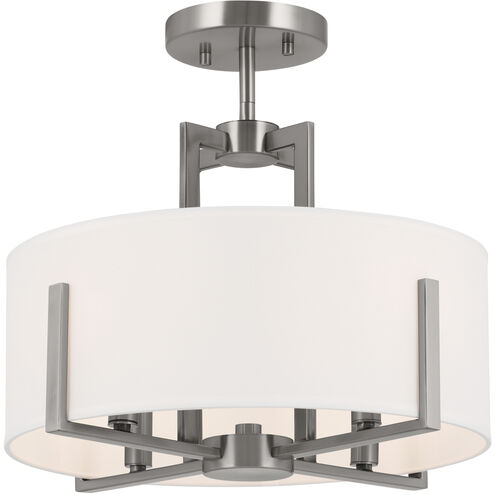Malen LED 15.5 inch Classic Pewter Semi Flush Mount Ceiling Light
