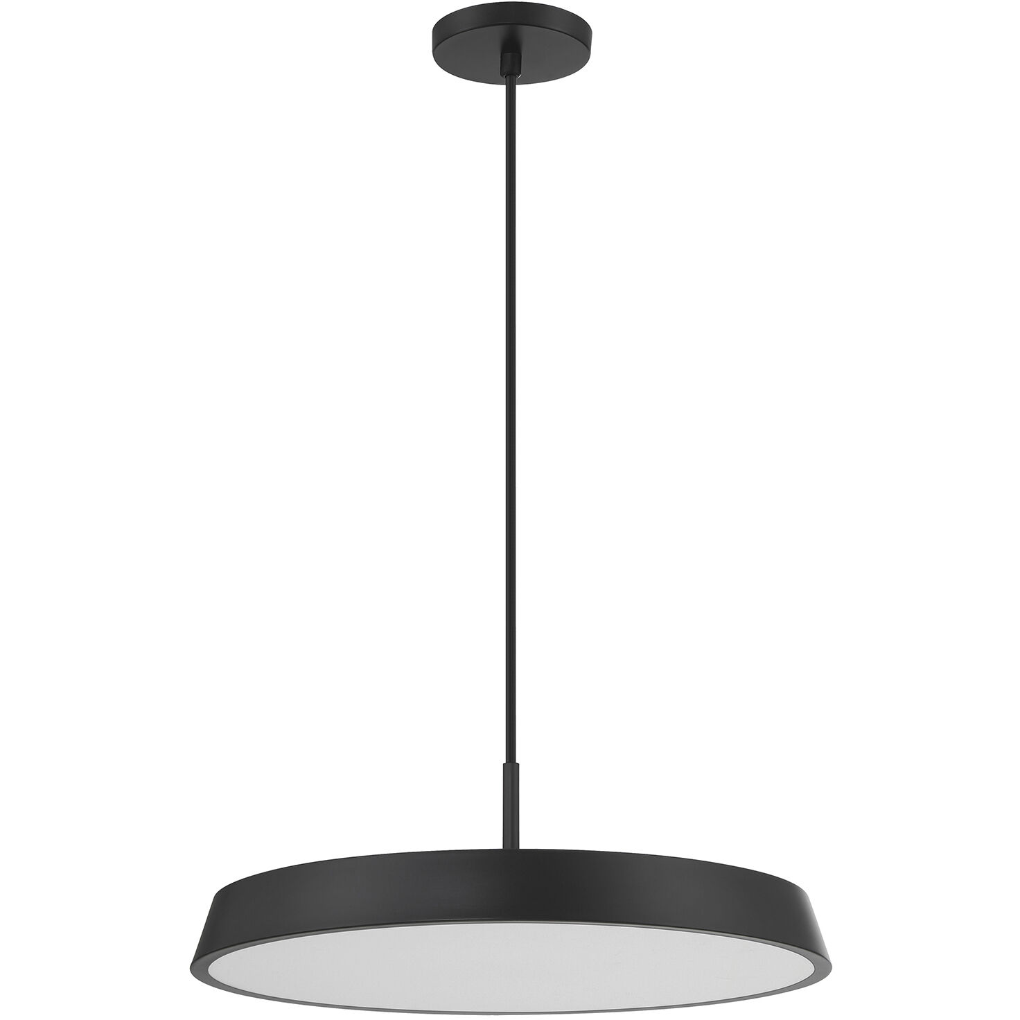 Tallinn LED 18 inch Matte Black and White Pendant Ceiling Light