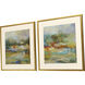 Waterside Blue and Green and Rust and Turquoise Framed Art