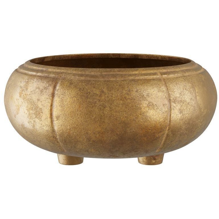 Zehir Antique Brass Cache Pot