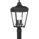 Marquee 4 Light 22 inch Sand Coal Outdoor Post Lantern, Great Outdoors