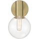 Wright 1 Light 5.75 inch Warm Brass Wall Sconce Wall Light