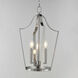 Arden 3 Light 12 inch Satin Nickel Entry Foyer Pendant Ceiling Light
