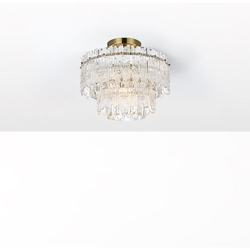 Emilia 4 Light 15 inch Satin Gold Flush Mount Ceiling Light