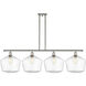 Ballston Cindyrella LED 50.25 inch Polished Nickel Island Light Ceiling Light in Seedy Glass