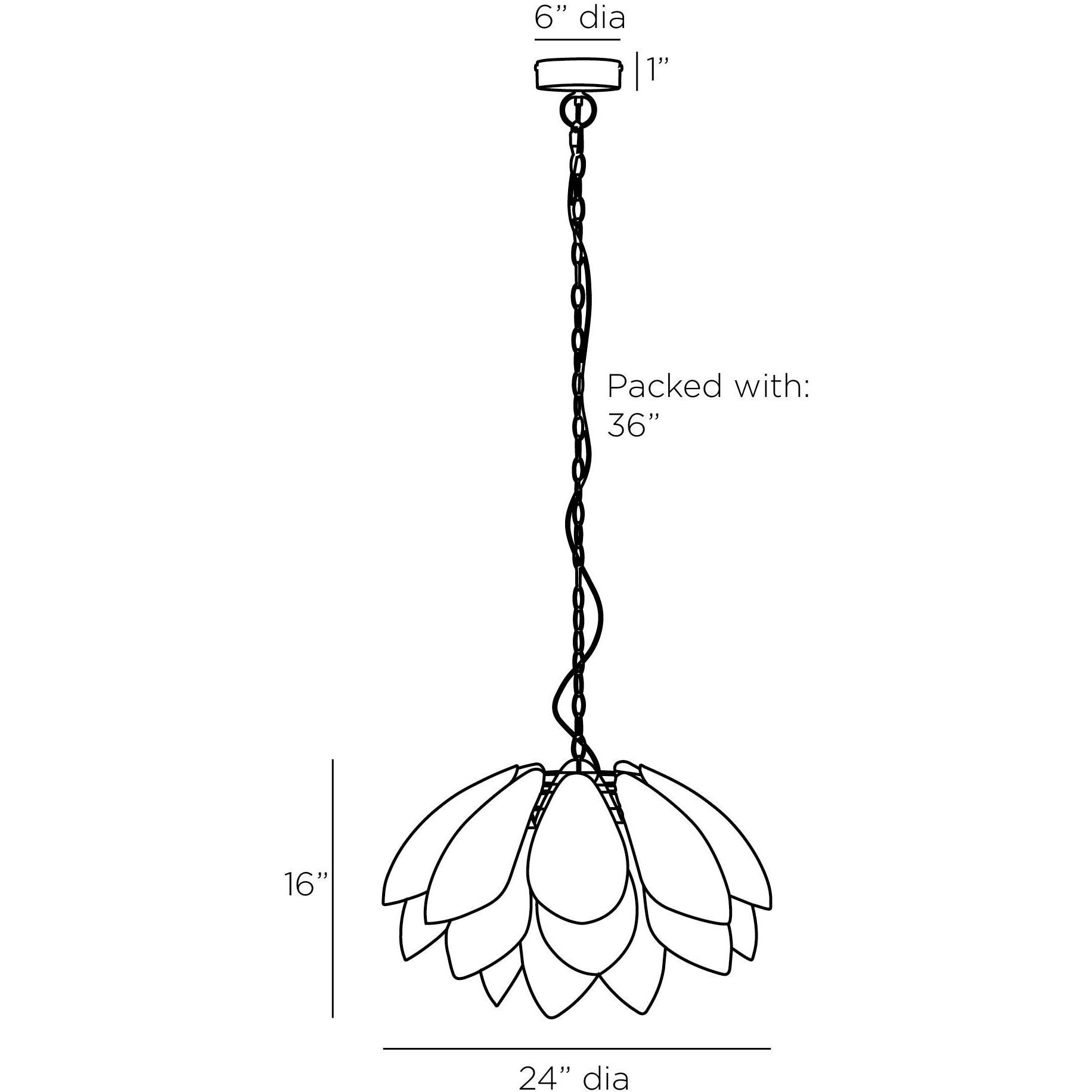Ayana 24 inch Eggshell Resin Chandelier Ceiling Light