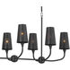 Adeena 8 Light 20.75 inch Black Chandelier Ceiling Light