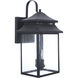 Crossbend 3 Light 24 inch Dark Bronze Gilded Outdoor Wall Lantern