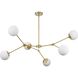Haas 6 Light 50 inch Brushed Bronze Chandelier Ceiling Light, Design Series