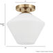 Celestial Valley 1 Light 10 inch Alturas Gold Flush Mount Ceiling Light, Small