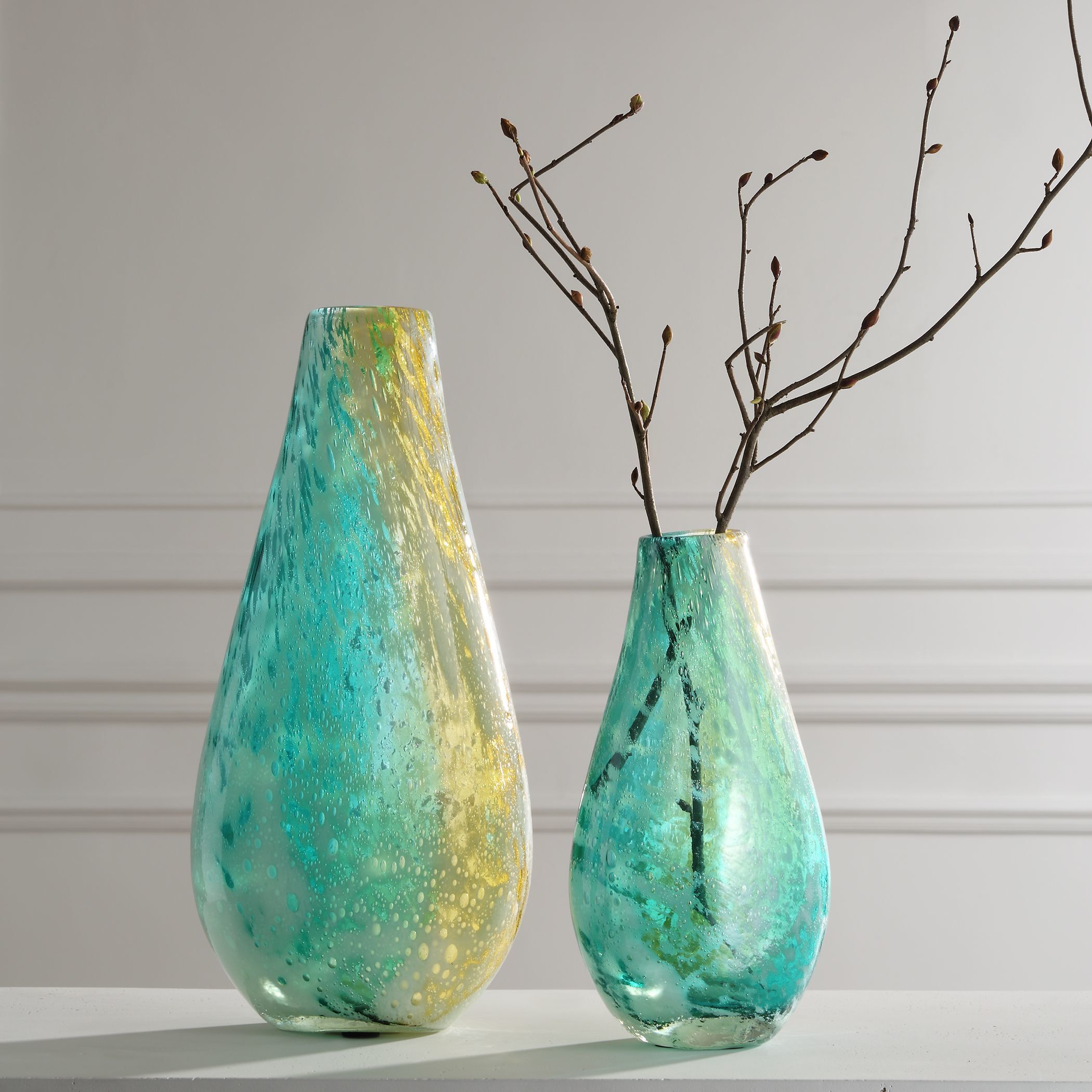 High Tide 13.75 X 6.5 inch Vases, Set of 2