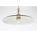 York 1 Light 16 inch Natural Brass Pendant Ceiling Light