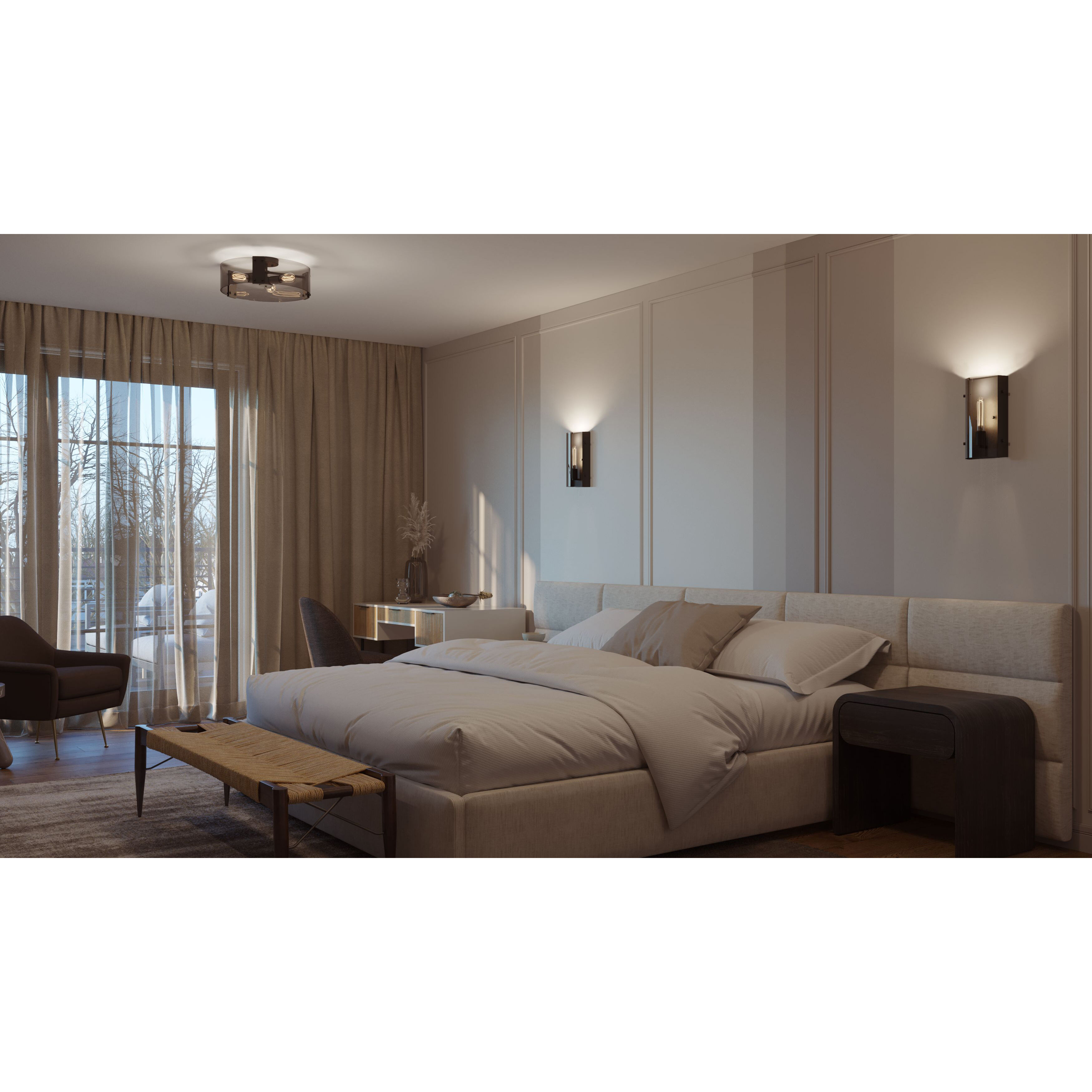 Dana 1 Light 7 inch Black Sconce Wall Light