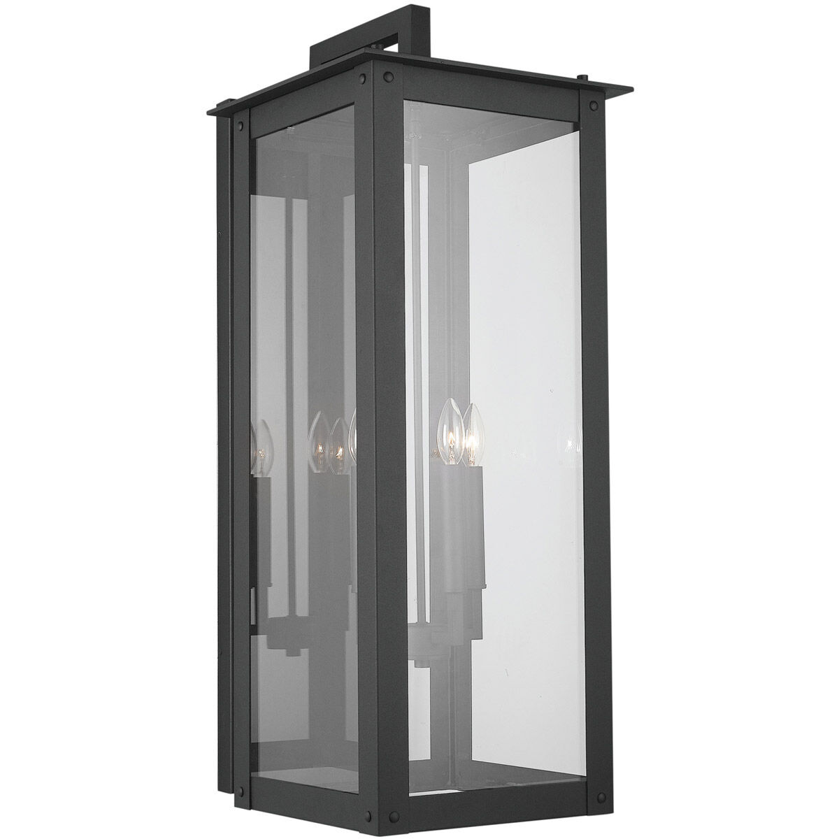 Hunt 4 Light 36 inch Black Outdoor Wall Mount in Incandescent