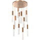 Axis LED 30 inch Novel Brass Chandelier Ceiling Light, Multi-Port