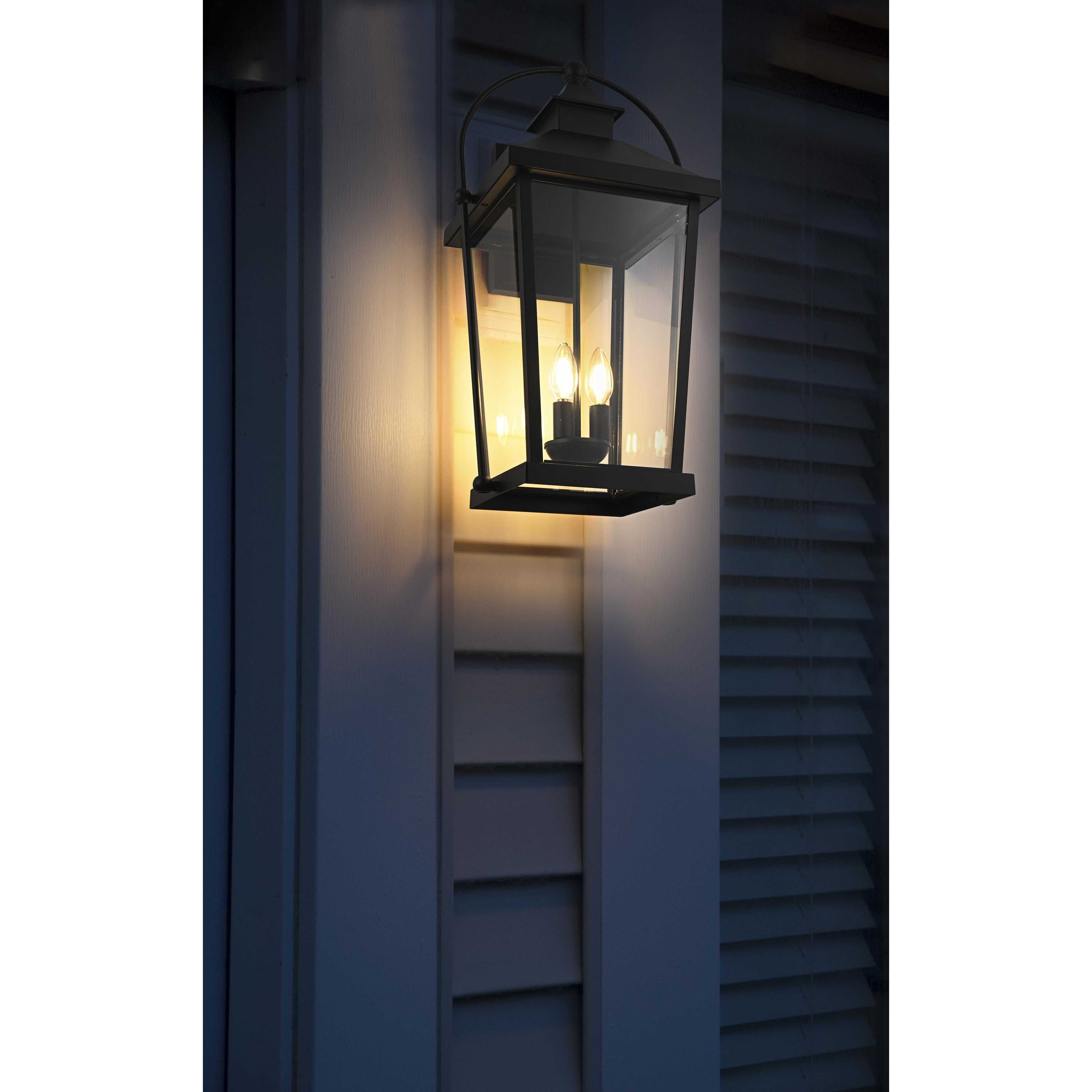 Luz 3 Light 24 inch Black Outdoor Wall Sconce