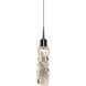 Aria LED 2 inch Chrome Pendant Ceiling Light in Clear Glass