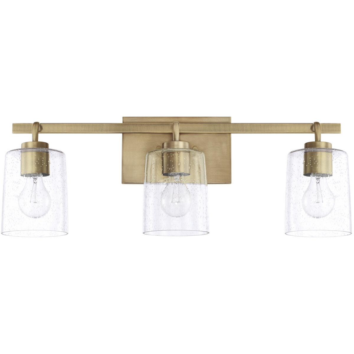 Greyson 3 Light 24.5 inch Aged Brass Vanity Light Wall Light