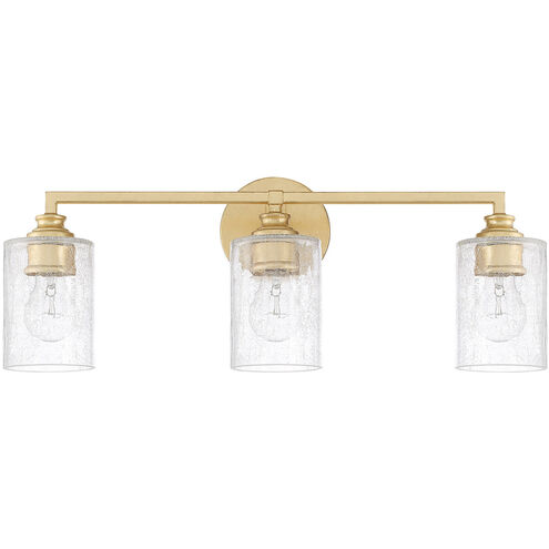 Milan 3 Light 23 inch Capital Gold Vanity Light Wall Light