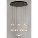 Newton LED 27.5 inch Black and Gold Multi-Light Pendant Ceiling Light