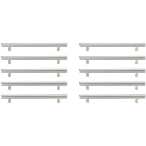 Dior Brushed Nickel Hardware Drawer Pull, Set of 10