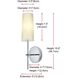 Mel 1 Light 5 inch Chrome Bath Sconce Wall Light