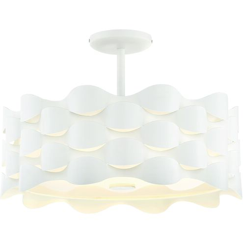 Coastal Current LED 18 inch Sand White Semi Flush Ceiling Light