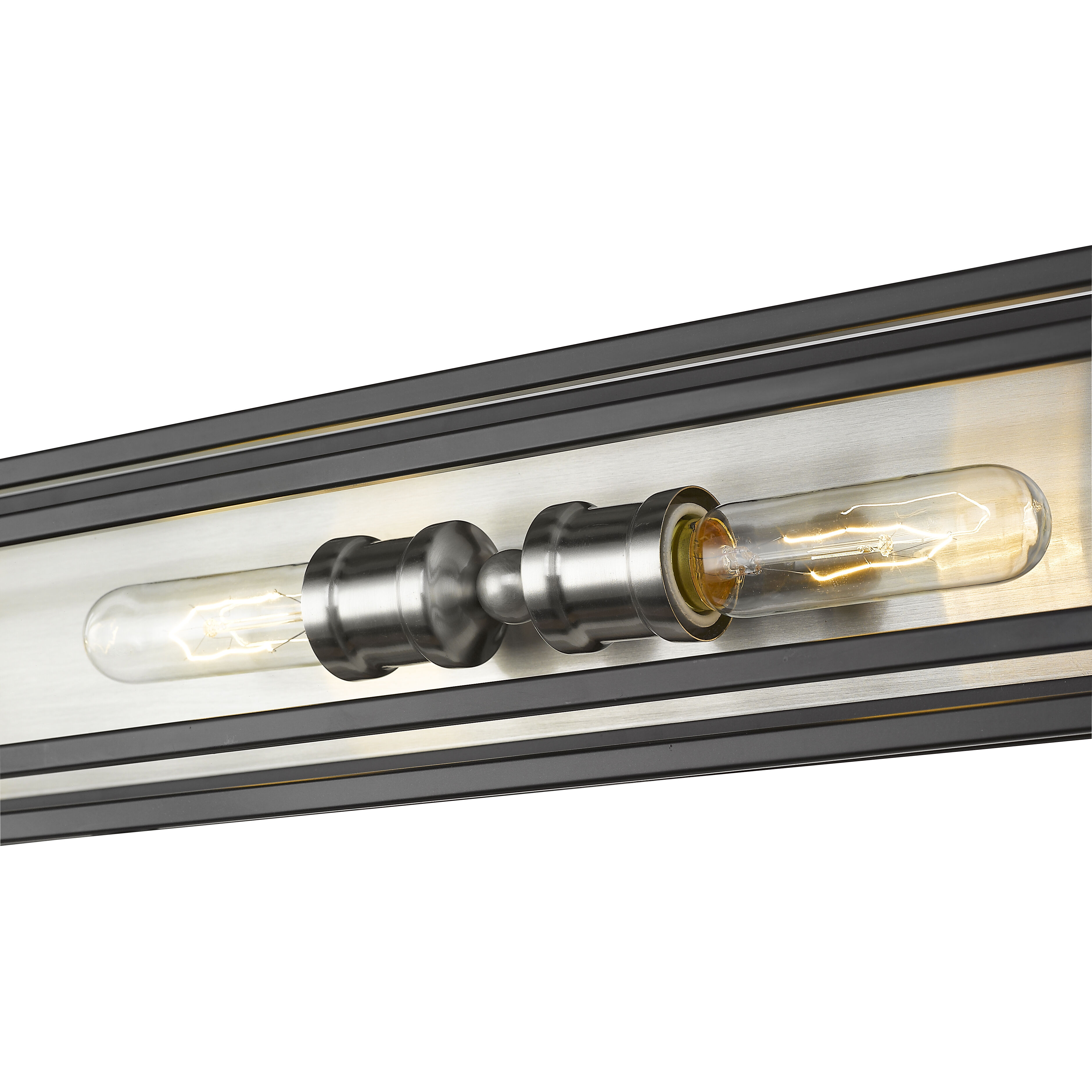 Titania 4 Light 40 inch Black and Brushed Nickel Vanity Wall Light