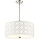 Patchwork 3 Light 22 inch Polished Nickel Pendant Ceiling Light