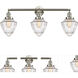 Franklin Restoration Bullet 3 Light 34 inch Brushed Satin Nickel Bath Vanity Light Wall Light
