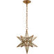 Chapman & Myers Moravian Star 1 Light 18 inch Gilded Iron Star Lantern Pendant Ceiling Light, Medium