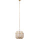Pacific 6 Light 20 inch Gold Beaded Chandelier Ceiling Light