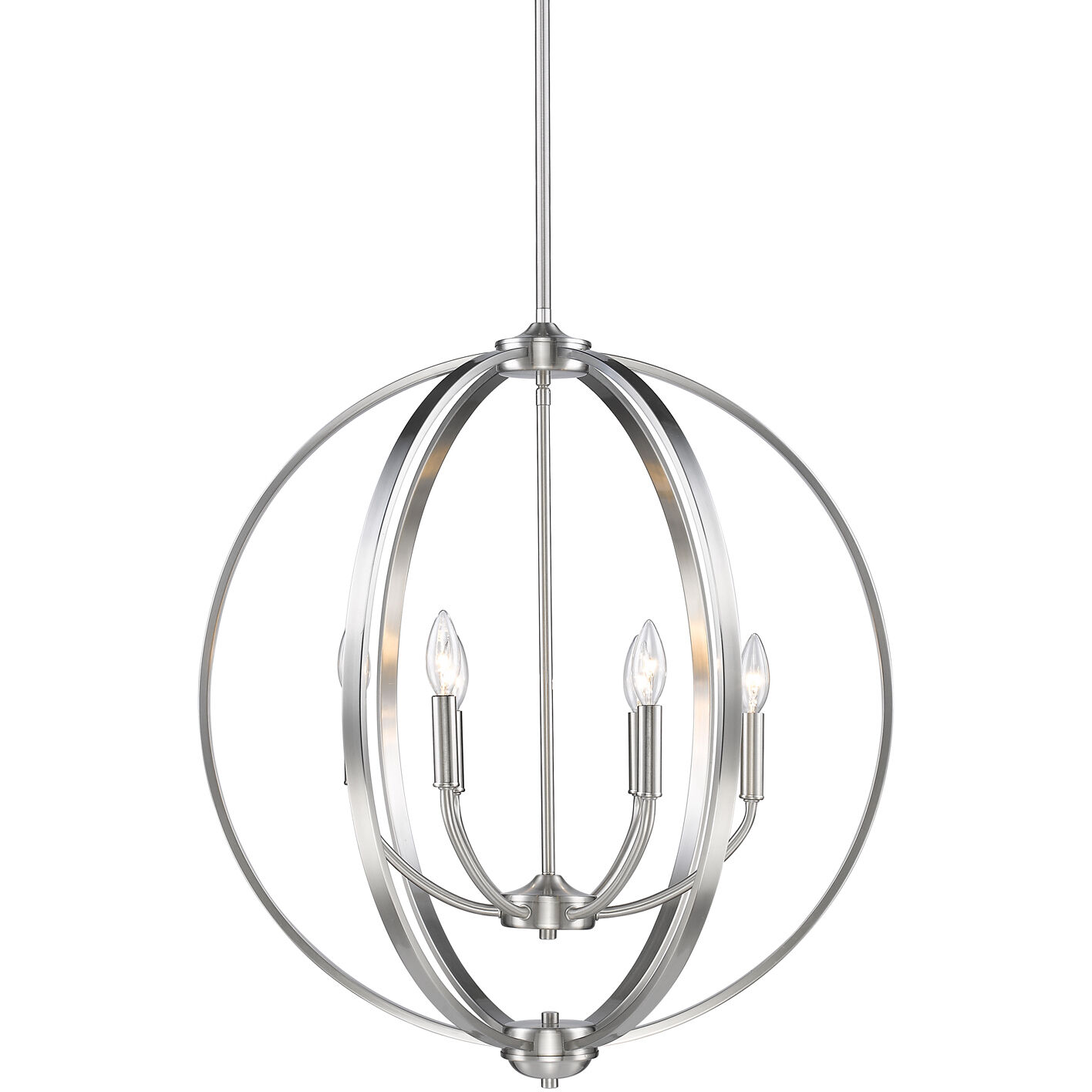 Colson 26 inch 60.00 watt Pewter Chandelier Ceiling Light in No Shade