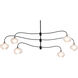 Ume 6 Light 58.6 inch Black Pendant Ceiling Light in Frosted, Large