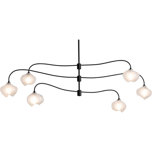 Ume 6 Light 58.6 inch Black Pendant Ceiling Light in Frosted, Large