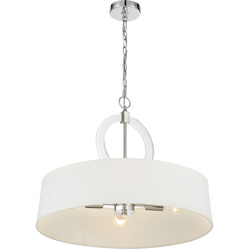 Cape Coral 4 Light 24 inch Polished Nickel Pendant Ceiling Light