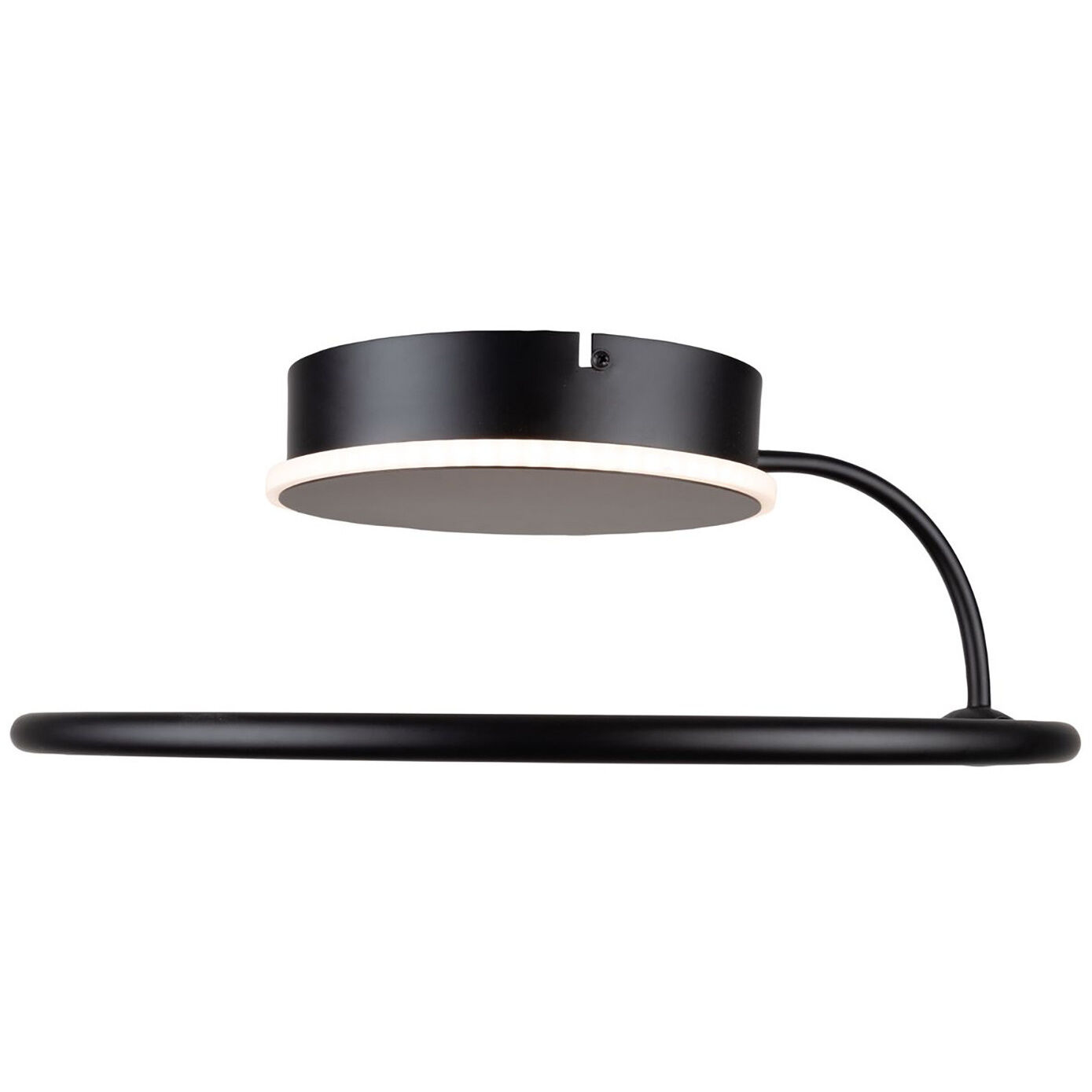 Halo LED 16 inch Black Semi-Flush Mount Ceiling Light