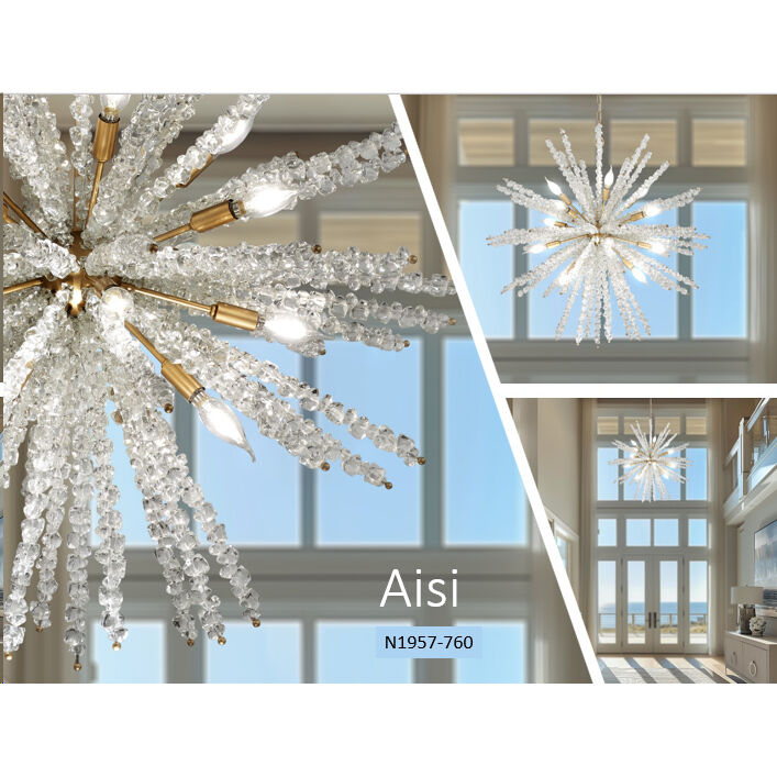 Aisi 16 Light 36 inch Fawn Gold Pendant Ceiling Light