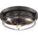 Signature 3 Light 15 inch palladian bronze Flush Mount Ceiling Light