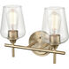 Ashford 2 Light 13.75 inch Modern Gold Vanity Light Wall Light