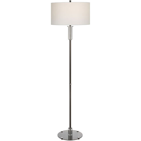 Aurelia 65 inch 150.00 watt Polished Nickel and Crystal Floor Lamp Portable Light