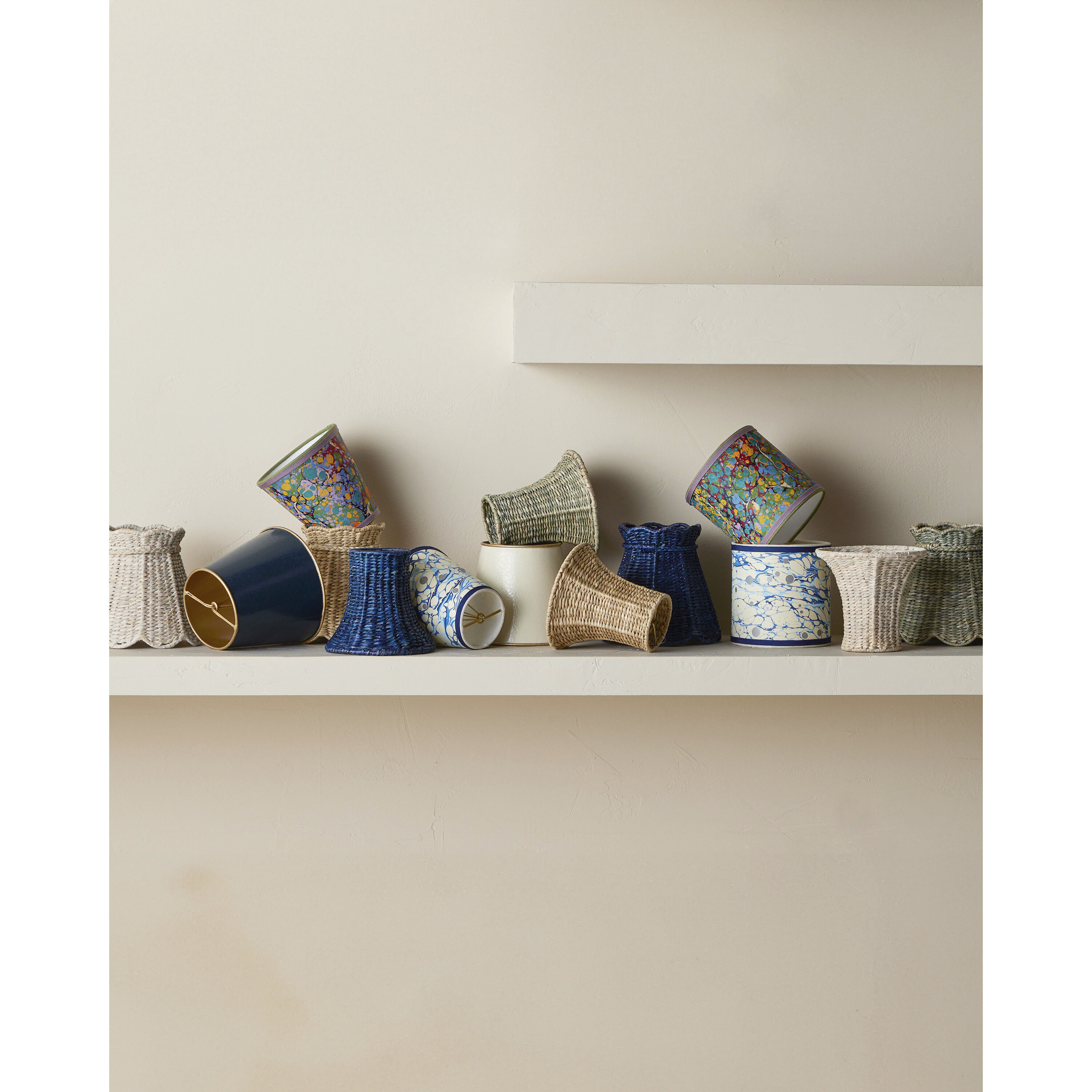 Annabelle Whitewash 6 inch Tapered Chandelier Shade, Suzanne Duin Collection