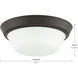 Edessa 2 Light 12 inch Antique Bronze Flush Mount Ceiling Light